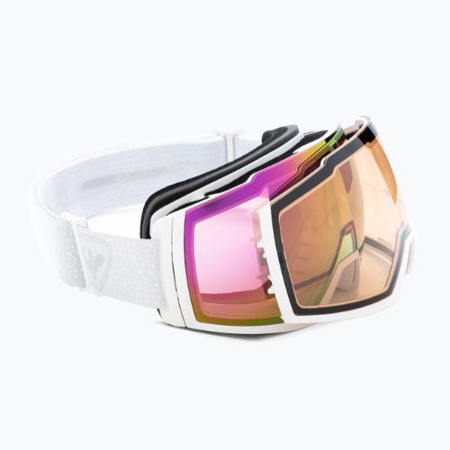 Occhiali da sci Rossignol Magne'lens bianco/rosa specchiato/argento specchiato