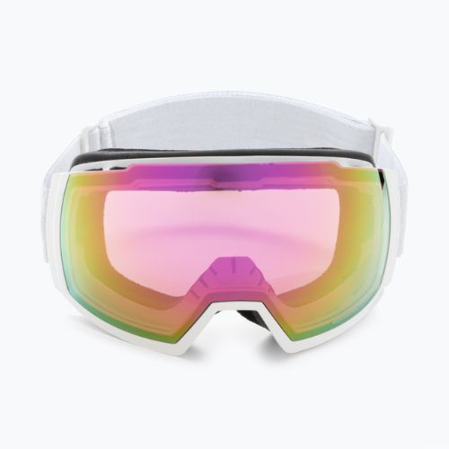 Occhiali da sci Rossignol Magne'lens bianco/rosa specchiato/argento specchiato