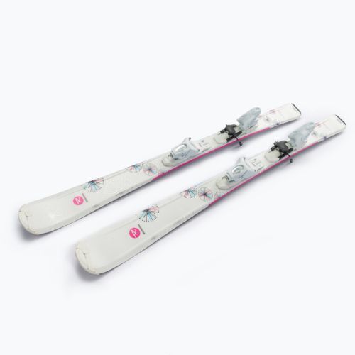Sci da discesa per bambini Rossignol Fun girl KX + attacchi KID 4 GW bianco