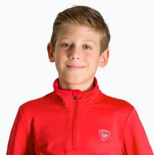 Rossignol Bambino 1/2 Zip Warm Stretch felpa da bambino rosso