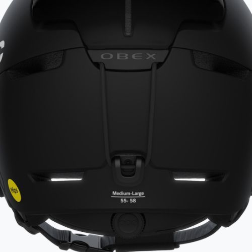 Casco da sci POC Obex MIPS Communication nero uranio opaco