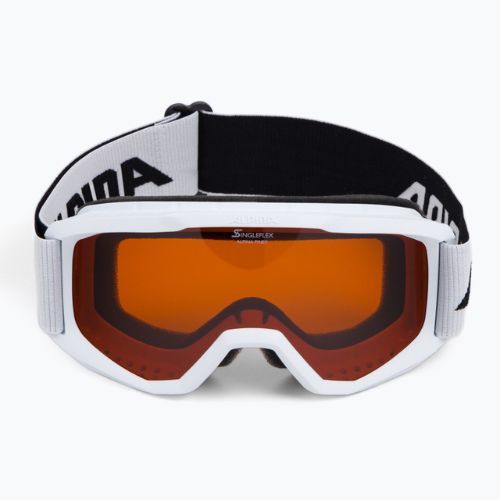Occhiali da sci Alpina Piney bianco opaco/arancio per bambini
