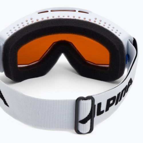 Occhiali da sci Alpina Piney bianco opaco/arancio per bambini