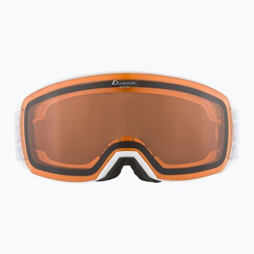 Occhiali da sci Alpina Nakiska bianco opaco/arancio