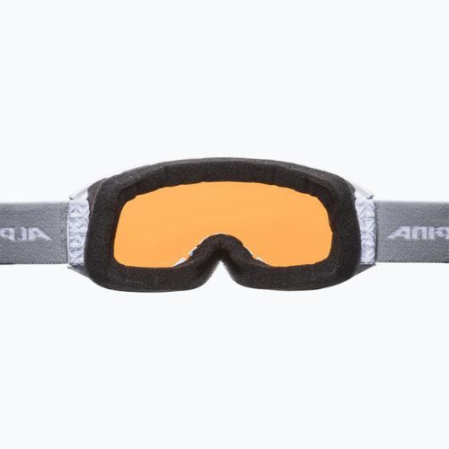 Occhiali da sci Alpina Nakiska bianco opaco/arancio