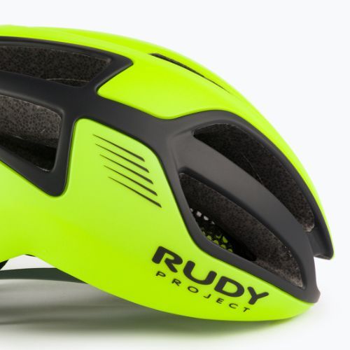 Casco da bicicletta Rudy Project Spectrum giallo fluo nero opaco