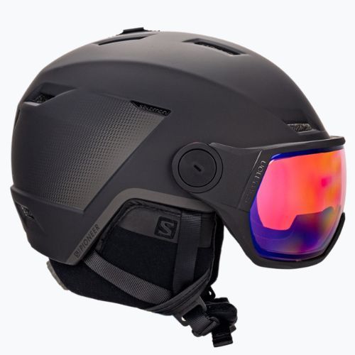 Casco da sci Salomon Pioneer LT Visor Photo Sigma nero/blu cielo