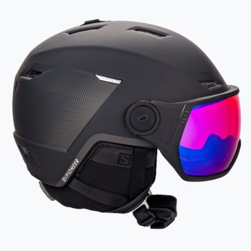 Casco da sci Salomon Pioneer LT Visor nero/blu