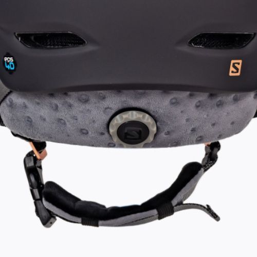 Casco da sci da donna Salomon Mirage nero oro rosa