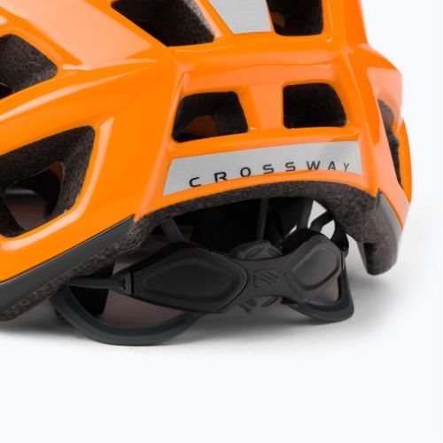 Casco da bici Rudy Project Crossway piombo/arancio fluo lucido