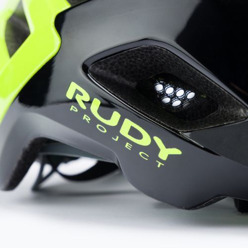 Casco bici Rudy Project Crossway nero/giallo fluo lucido