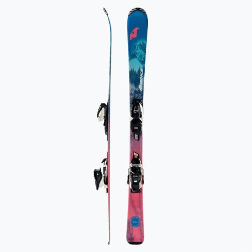 Sci da discesa per bambini Nordica Team J + attacchi J4.5 FDT blu/bianco