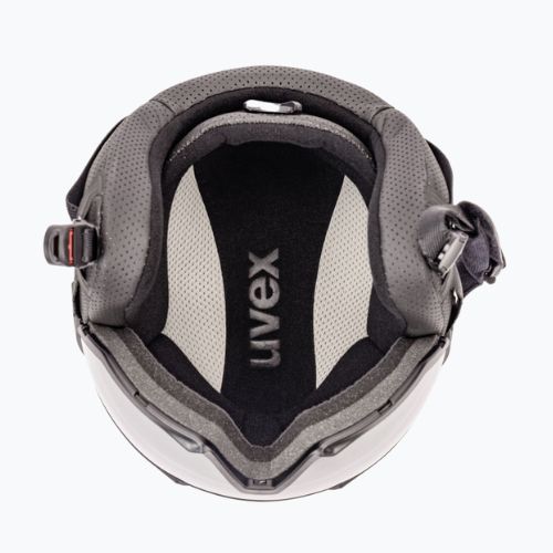 Casco da sci UVEX Instinct Visor bianco/nero opaco