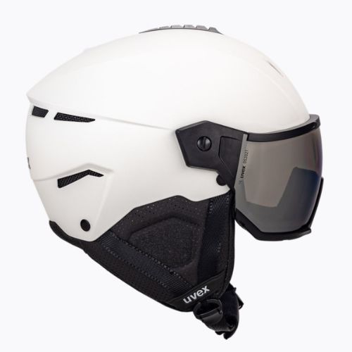 Casco da sci UVEX Instinct Visor bianco/nero opaco