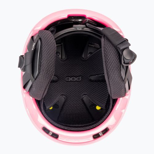 Casco da sci per bambini POC POCito Obex MIPS rosa fluorescente