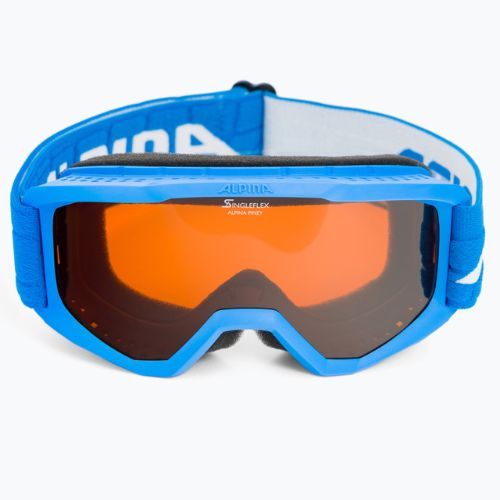 Occhiali da sci Alpina Piney blu opaco/arancione per bambini