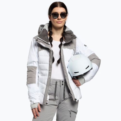 Giacca da snowboard donna ROXY Dakota bianco brillante