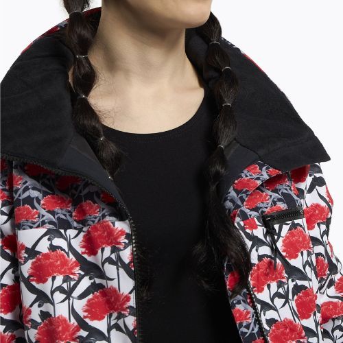 Giacca da snowboard donna ROXY Rowley X Ski Parka bianco brillante/bianco rosso