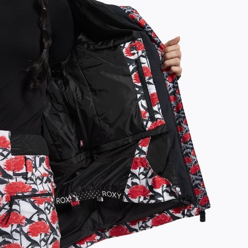 Giacca da snowboard donna ROXY Rowley X Ski Parka bianco brillante/bianco rosso