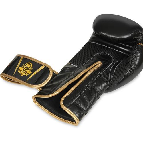 Guanti da boxe DBX BUSHIDO in pelle naturale nera B-2v13