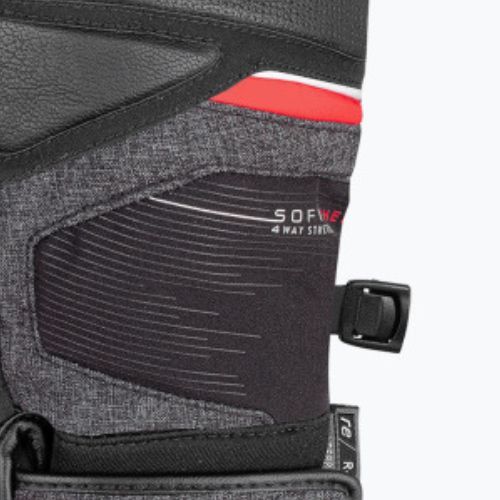 Guanto da sci Reusch Storm R-TEX XT nero/nero melange/rosso fuoco