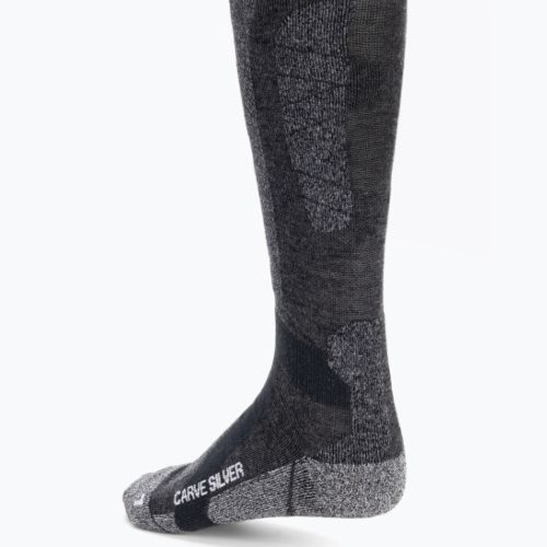 X-Socks Carve Silver 4.0 calze da sci antracite melange/nero melange