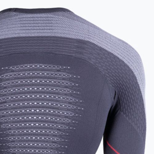 UYN Evolutyon UW Shirt Uomo antracite/bianco/rosso a maniche lunghe termoattive