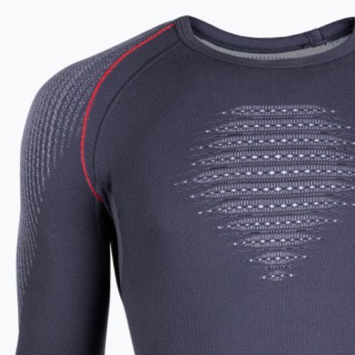 UYN Evolutyon UW Shirt Uomo antracite/bianco/rosso a maniche lunghe termoattive