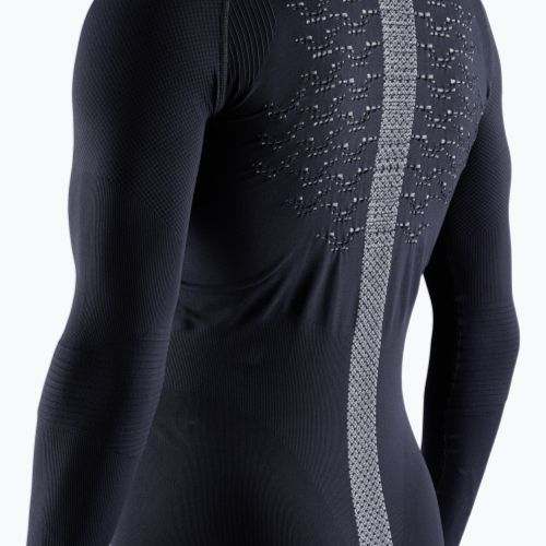 X-Bionic The Trick 4.0 Run a manica lunga termica da uomo nero opale/bianco artico