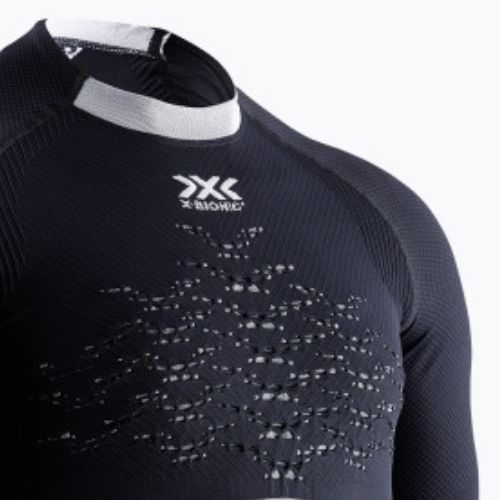 X-Bionic The Trick 4.0 Run a manica lunga termica da uomo nero opale/bianco artico