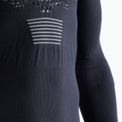 X-Bionic The Trick 4.0 Run a manica lunga termica da uomo nero opale/bianco artico