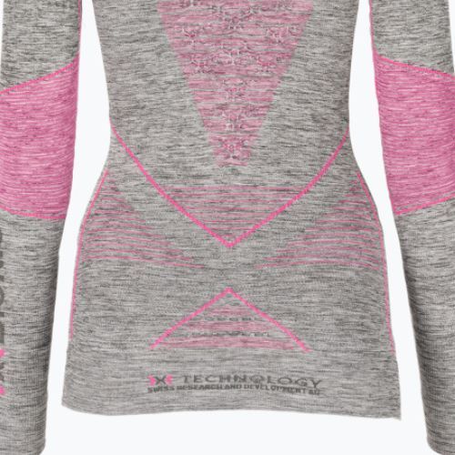 Maglia donna termoattiva a maniche lunghe X-Bionic Energy Accumulator 4.0 Melange grigio melange/rosa