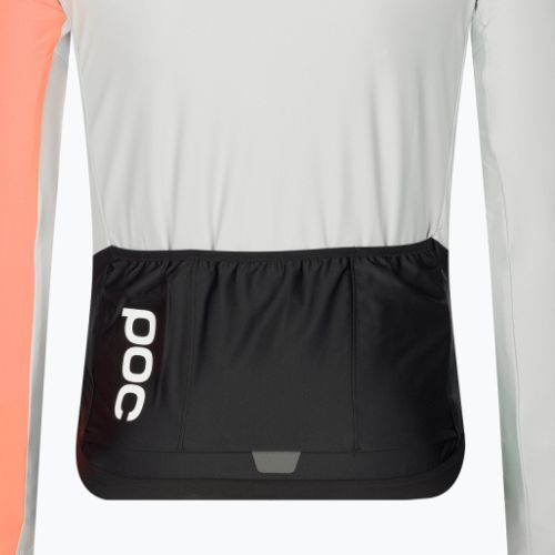 Maglia ciclismo uomo manica lunga POC Essential Road Mid grigio granito/arancio rosa