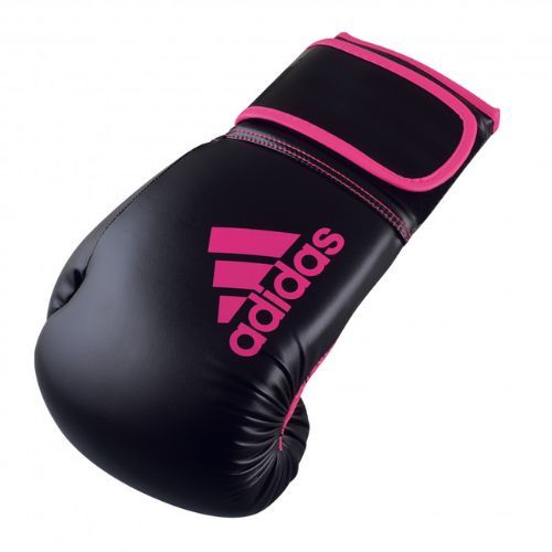 Guantoni da boxe adidas Hybrid 80 nero/rosa ADIH80