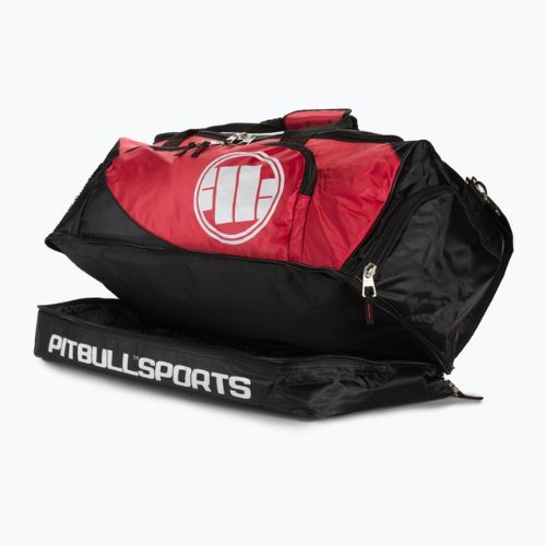 Pitbull West Coast Big Duffle Bag Logo Pitbull Sports 100 l nero/rosso