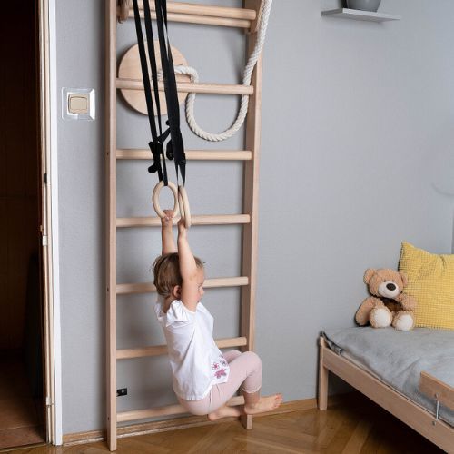 Set di accessori da ginnastica per bambini BenchK in legno naturale A/204