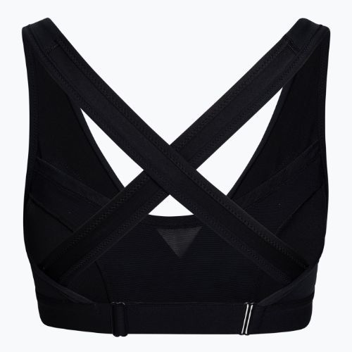 Reggiseno Nike Swoosh nero/bianco per il fitness e l'allattamento