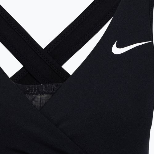 Reggiseno Nike Swoosh nero/bianco per il fitness e l'allattamento