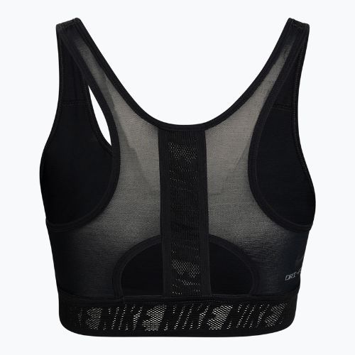 Reggiseno fitness Nike Swoosh UltraBreathe nero/grigio fumo scuro