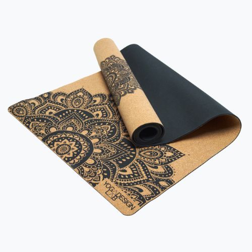 Yoga Design Lab Sughero 5,5 mm mandala nero tappetino yoga