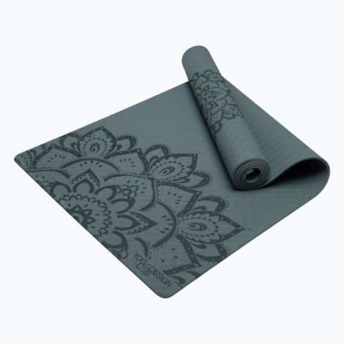 Yoga Design Lab Flow Pure 6 mm mandala charcoal yoga mat