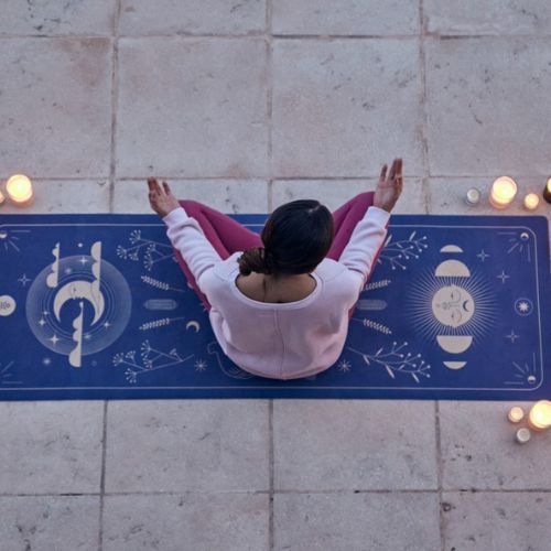 Moonholi MAGIC TRAVEL Tappetino da viaggio per yoga da 1,5 mm viola SKU-117