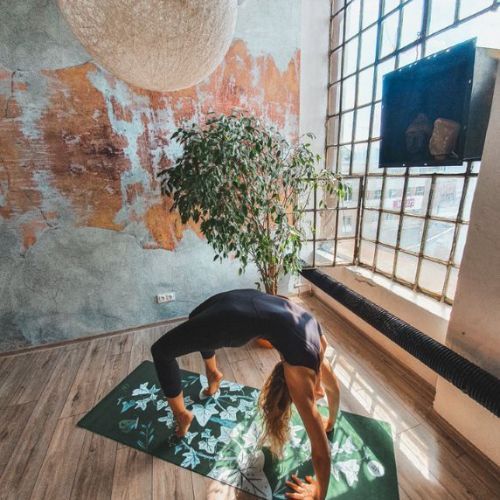 Moonholi tappetino yoga VEGANIKA NIGHT 3 mm verde SKU-111