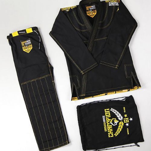 GI per il Brazilian jiu-jitsu da uomo Ground Game Champion 2.0 nero