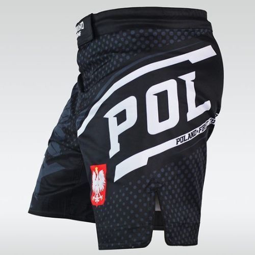 Pantaloncini da allenamento Ground Game MMA Poland da uomo, nero