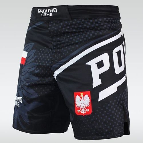 Pantaloncini da allenamento Ground Game MMA Poland da uomo, nero