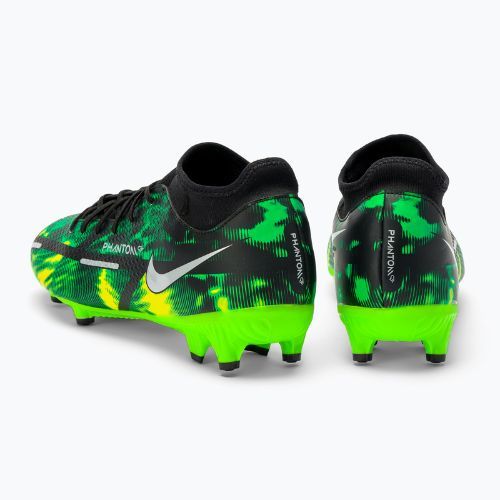 Scarpe da calcio da uomo Nike Phantom GT2 Academy DF SW FG/MG nero/metallico platino/verde strike