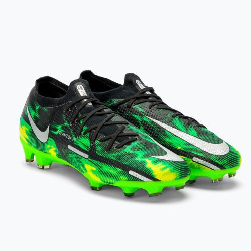 Uomo Nike Phantom GT2 Pro SW FG scarpe da calcio nero / platino metallico / verde sciopero