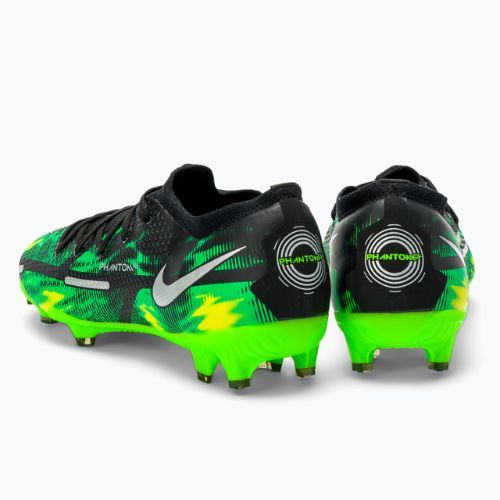 Uomo Nike Phantom GT2 Pro SW FG scarpe da calcio nero / platino metallico / verde sciopero