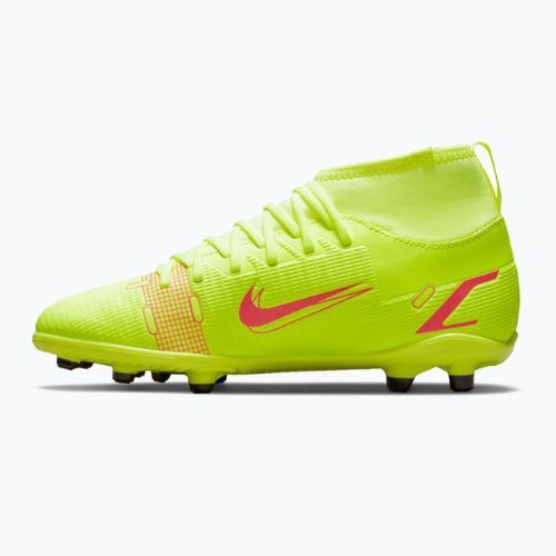 Scarpe da calcio per bambini Nike Superfly 8 Club FG/MG Jr volt/nero/cremisi